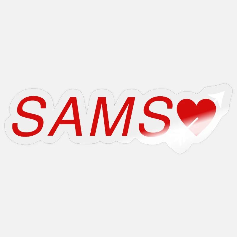 Cœurs Samsø Sticker taille S (10 x 10 cm)