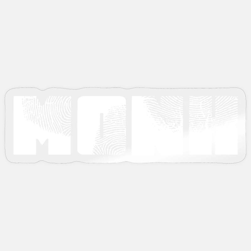 Monk - Sticker Größe S (10 x 10 cm) - Transparent glänzend