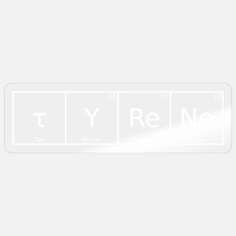 Tyrene Name First Name Chemistry Periodic Table Elements Sticker size S (10 x 10 cm)
