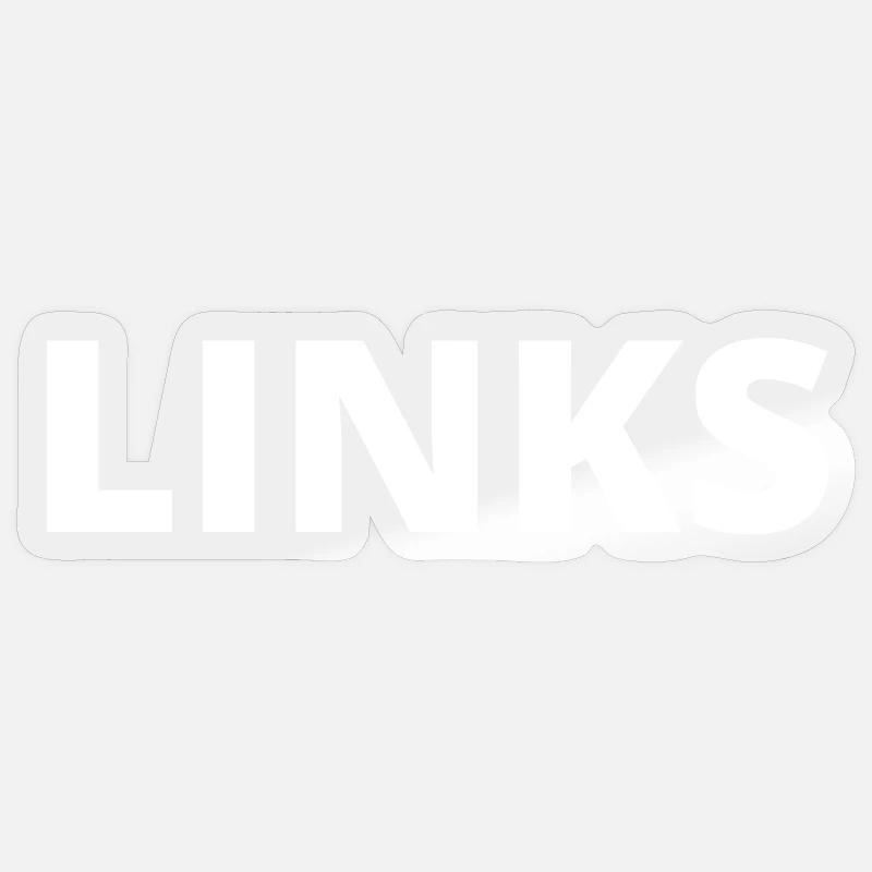 Links Sticker Größe S (10 x 10 cm)