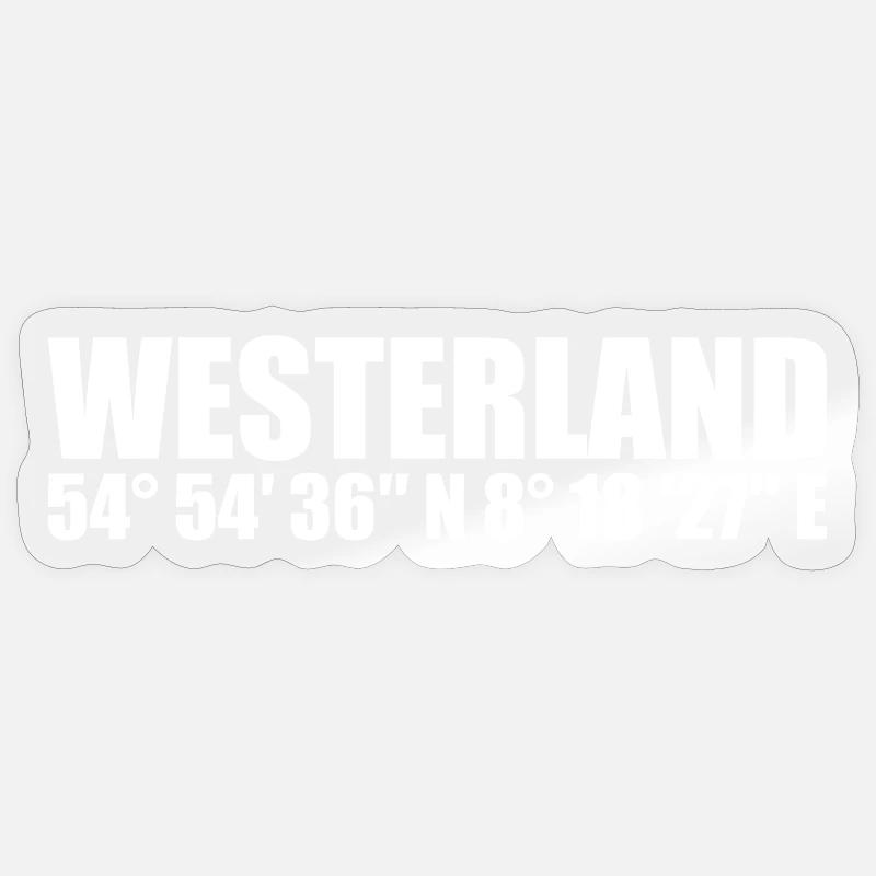 Westerland coordinates Sticker size S (10 x 10 cm)