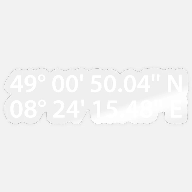 Karlsruhe Coordinates Sticker size S (10 x 10 cm)