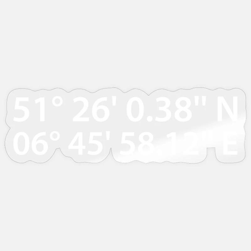 Duisburg coordinates Sticker size S (10 x 10 cm)