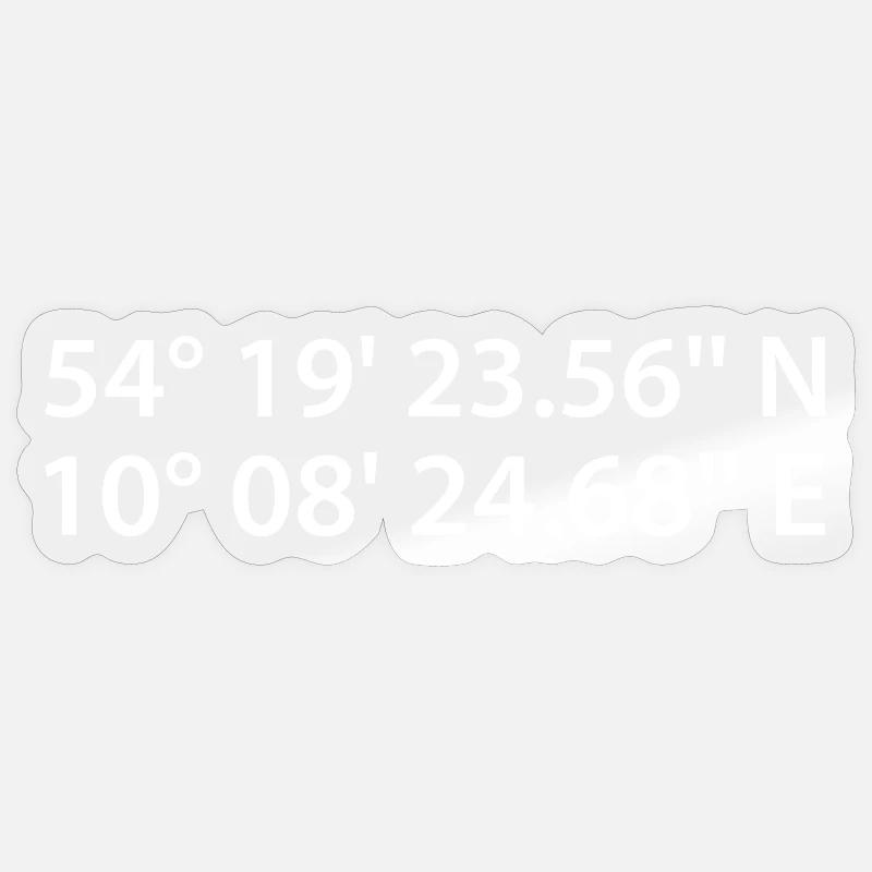 Kiel Coordinates Sticker size S (10 x 10 cm)