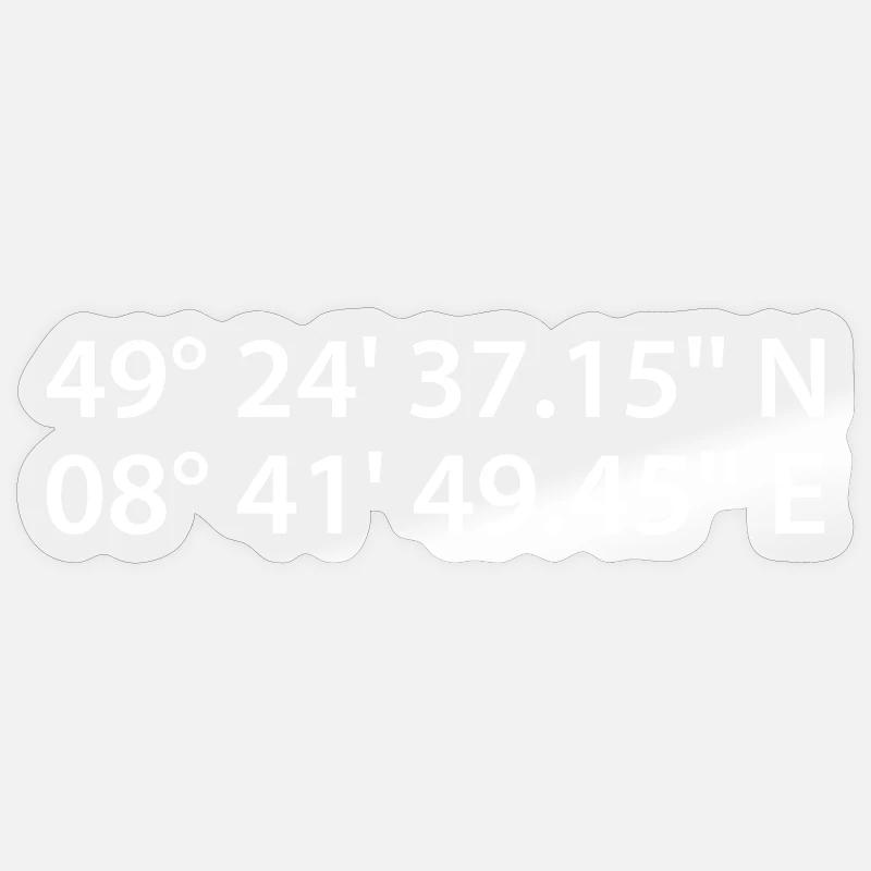 Heidelberg Coordinates Sticker size S (10 x 10 cm)