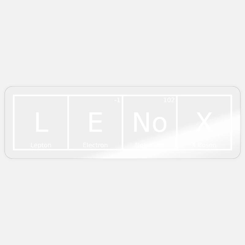Lenox Nom Prénom Chimie Éléments du tableau périodique Sticker taille S (10 x 10 cm)