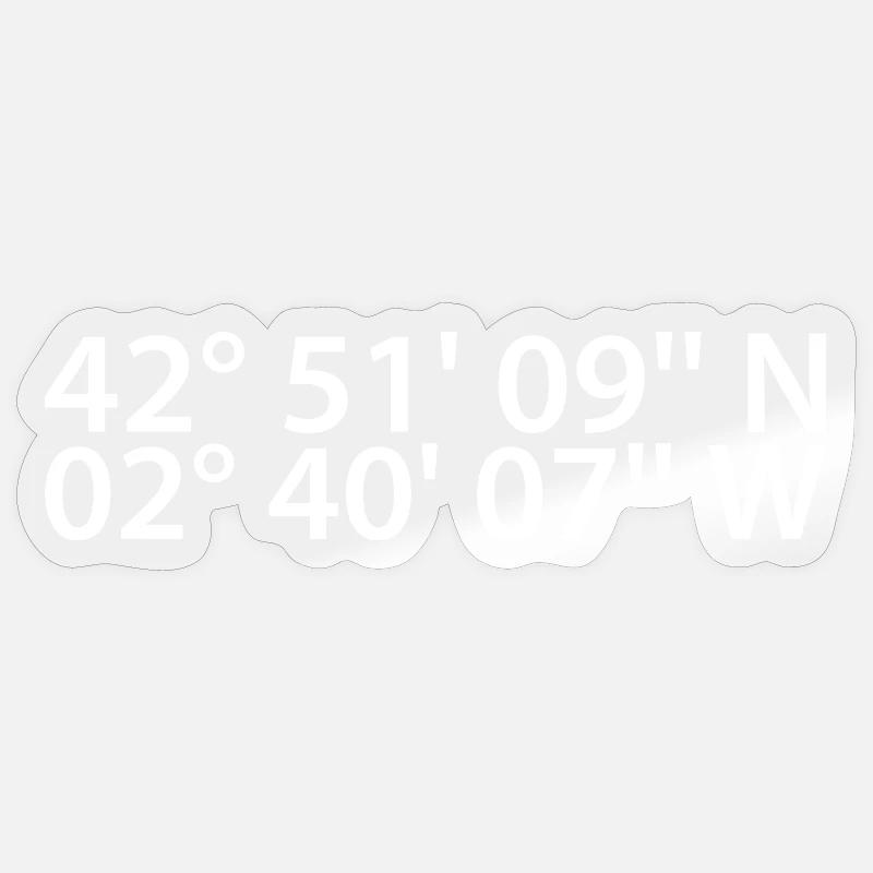 Vitoria-Gasteiz coordinates Sticker size S (10 x 10 cm)