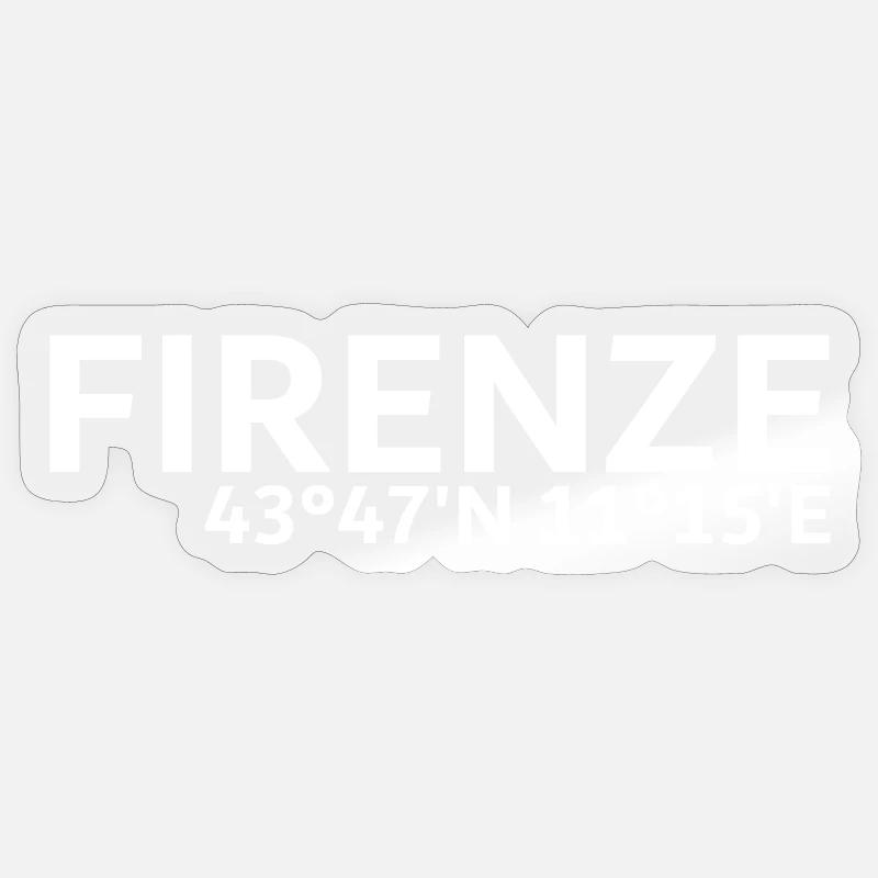 Firenze coordinates Sticker size S (10 x 10 cm)