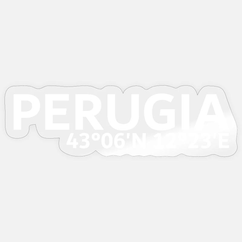Perugia coordinates Sticker size S (10 x 10 cm)