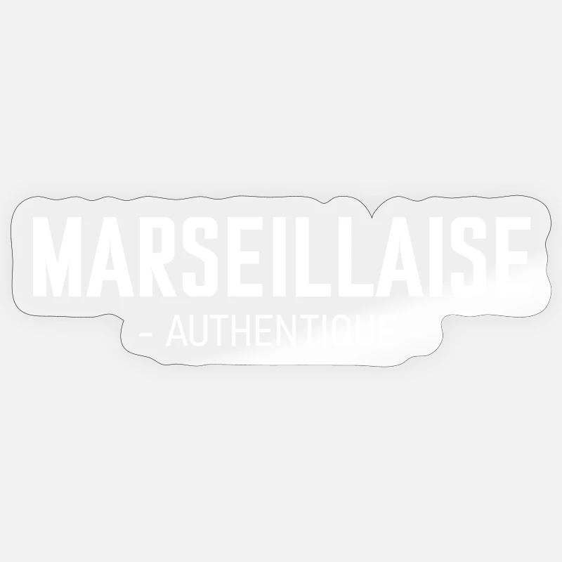 Marseillaise authentique - Sticker taille S (10 x 10 cm) - brillant transparent