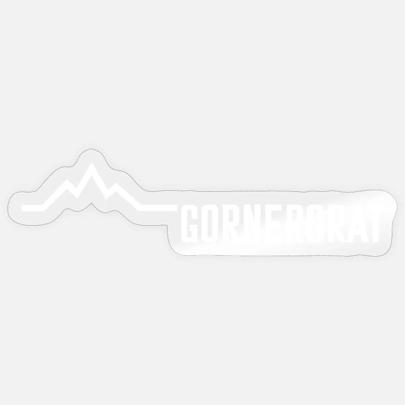 Gornergrat Mountain - Sticker Größe S (10 x 10 cm) - Transparent glänzend
