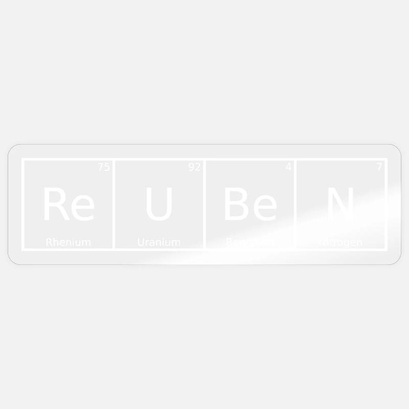 Reuben Name First Name Chemistry Periodic Table Elements Sticker size S (10 x 10 cm)