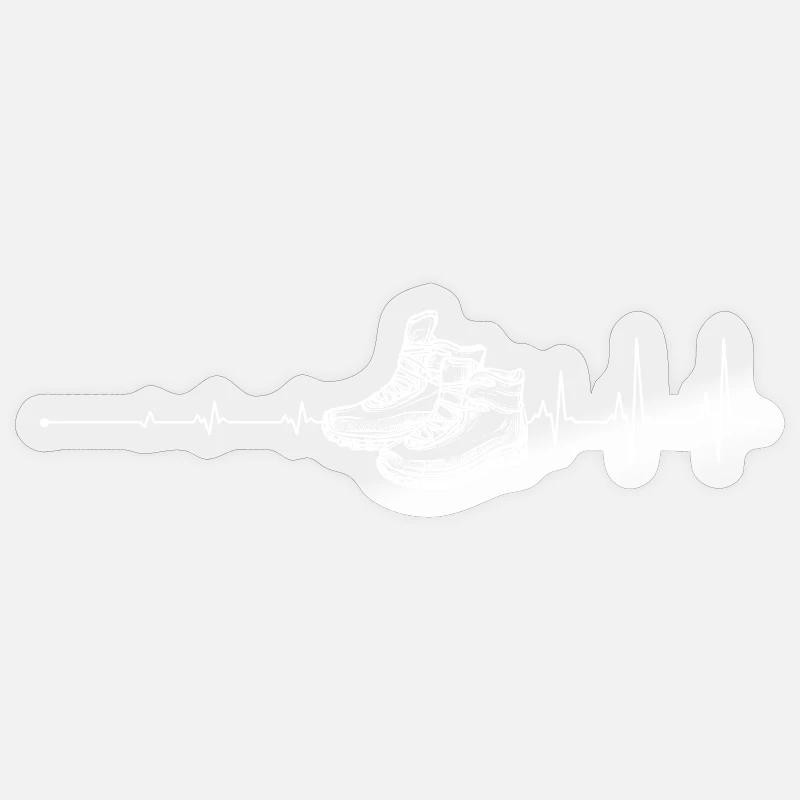 Sneaker Pulse Print - Sticker size S (10 x 10 cm) - transparent glossy