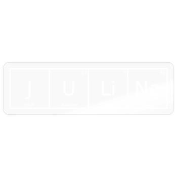 Julina Name Vorname Chemie Periodensystem Elemente - Sticker Größe S (10 x 10 cm) - Transparent glänzend - Vorne