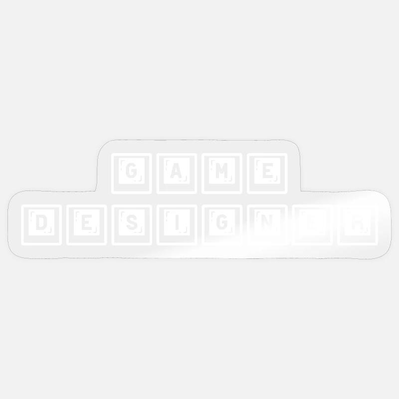 Game Design Keyboard Sticker size S (10 x 10 cm)