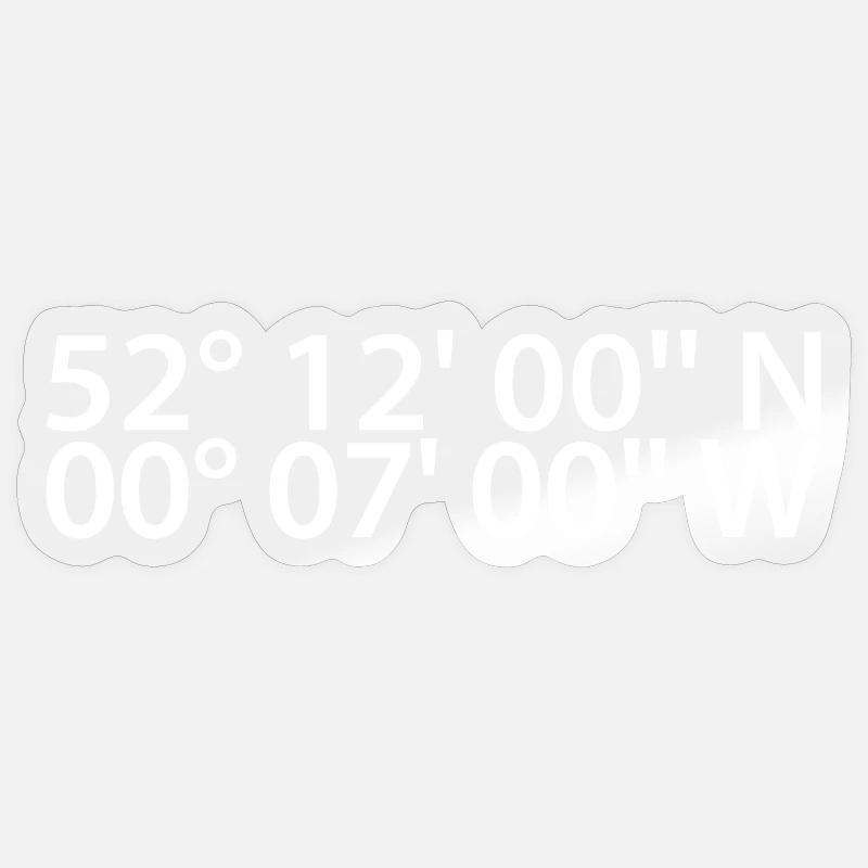 Cambridge coordinates Sticker size S (10 x 10 cm)