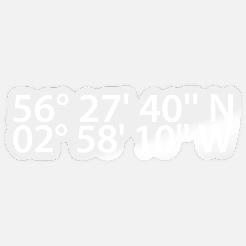 Coordonnées de Dundee - Sticker taille S (10 x 10 cm) - brillant transparent