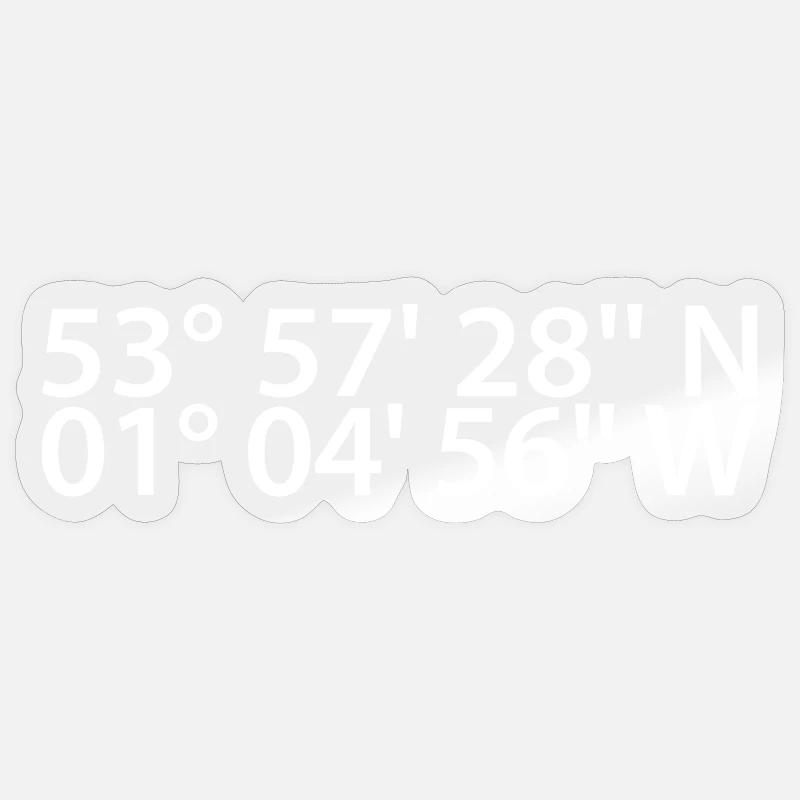 York coordinates Sticker size S (10 x 10 cm)