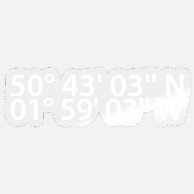 Coordonnées de Poole Sticker taille S (10 x 10 cm)