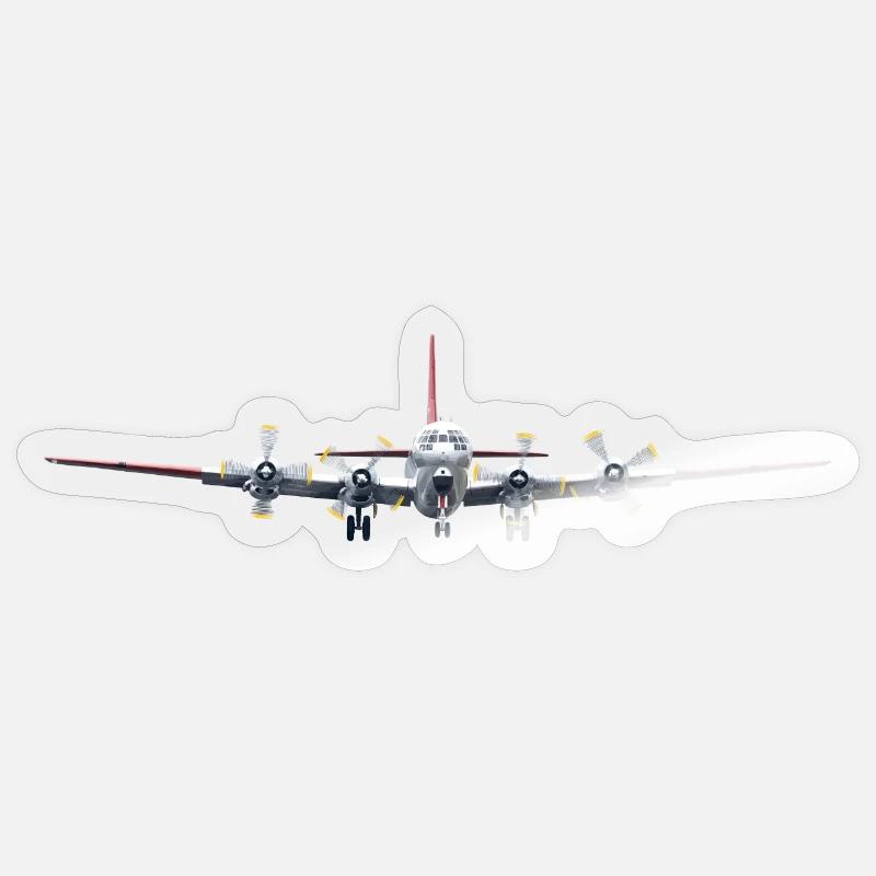 C-97 Stratofreighter - Sticker taille S (10 x 10 cm) - brillant transparent
