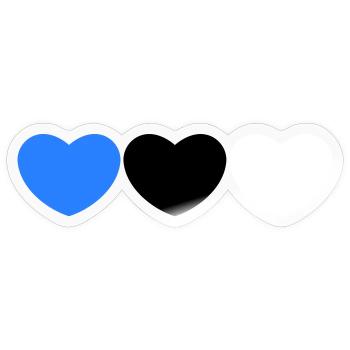 Estonia heart - Sticker size S (10 x 10 cm) - transparent glossy - Front