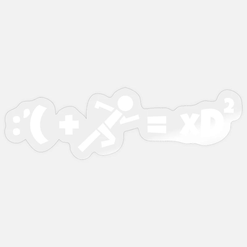 Formule de course à pied amusante - Sticker taille S (10 x 10 cm) - brillant transparent