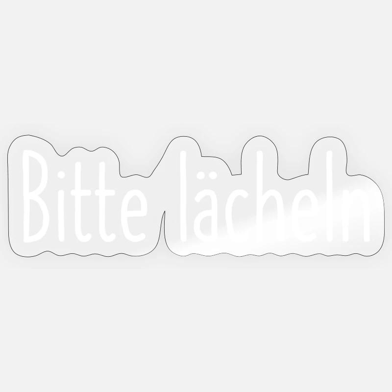 Bitte lächeln Sticker Größe S (10 x 10 cm)