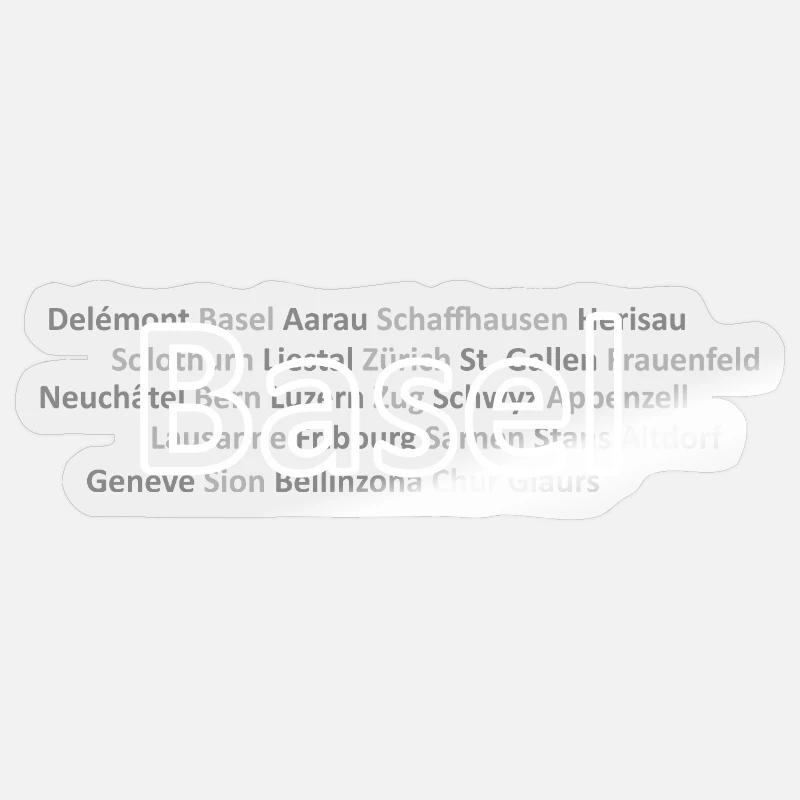 Schweizer Städte Basel Sticker Größe S (10 x 10 cm)