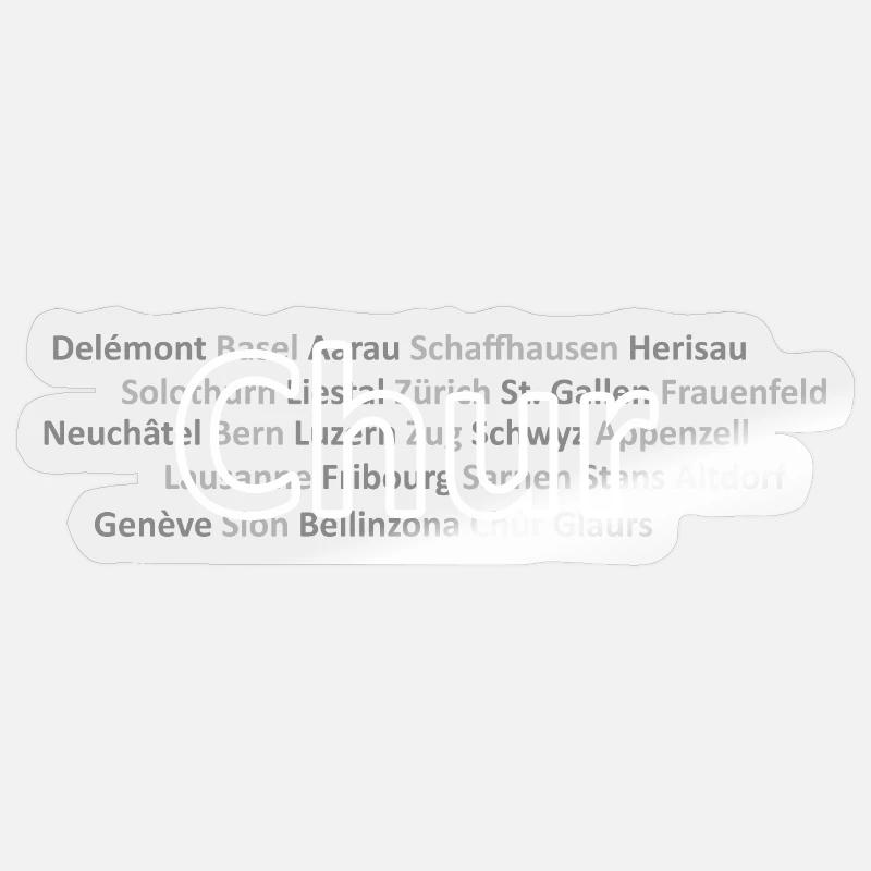 Schweizer Städte Chur Sticker Größe S (10 x 10 cm)