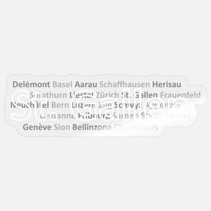Schweizer Städte St Gallen Sticker Größe S (10 x 10 cm)