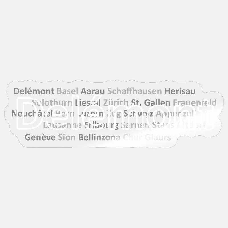 Schweizer Städte Delemont Sticker Größe S (10 x 10 cm)