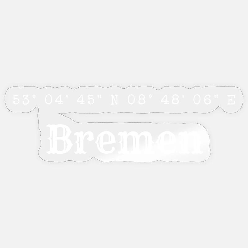 Bremen coordinates Sticker size S (10 x 10 cm)