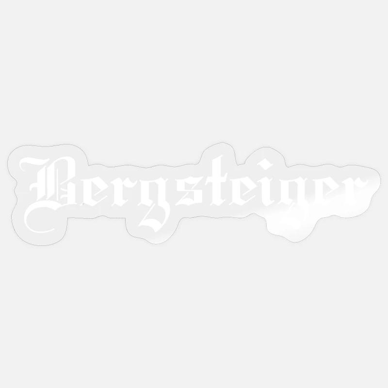 Da Bergsteiger - Sticker Größe S (10 x 10 cm) - Transparent glänzend