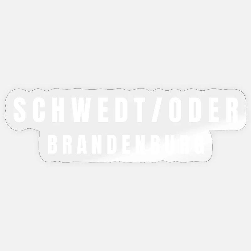 Schwedt/Oder Brandenburg - Sticker Größe S (10 x 10 cm) - Transparent glänzend