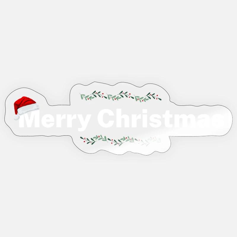 Joyeux Noël – Design festif - Sticker taille S (10 x 10 cm) - brillant transparent