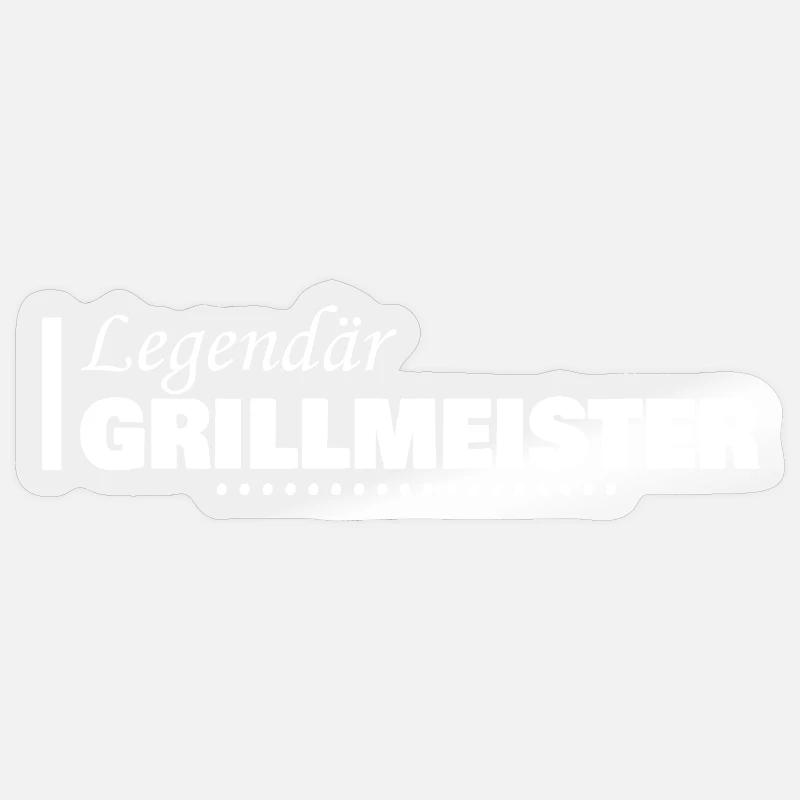 Profession: Grill Master - Sticker size S (10 x 10 cm) - transparent glossy