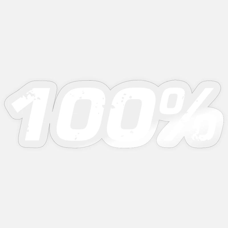 100% - Sticker size S (10 x 10 cm) - transparent glossy