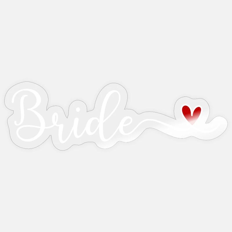 Bride - Sticker size S (10 x 10 cm) - transparent glossy