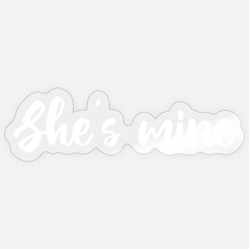 She_s Conception de la mine - Sticker taille S (10 x 10 cm) - brillant transparent