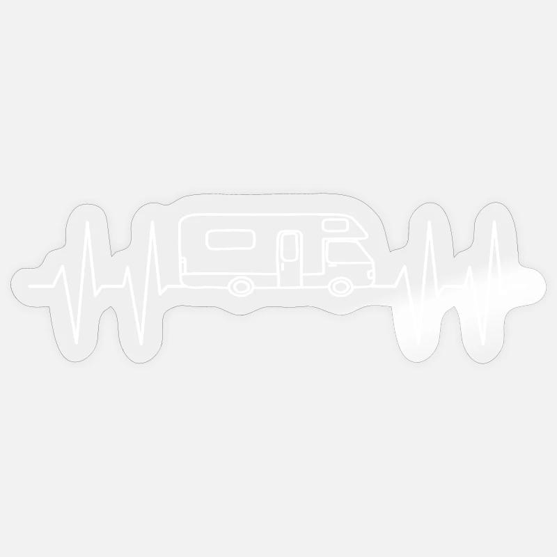 Camping motorhome - Sticker size S (10 x 10 cm) - transparent glossy