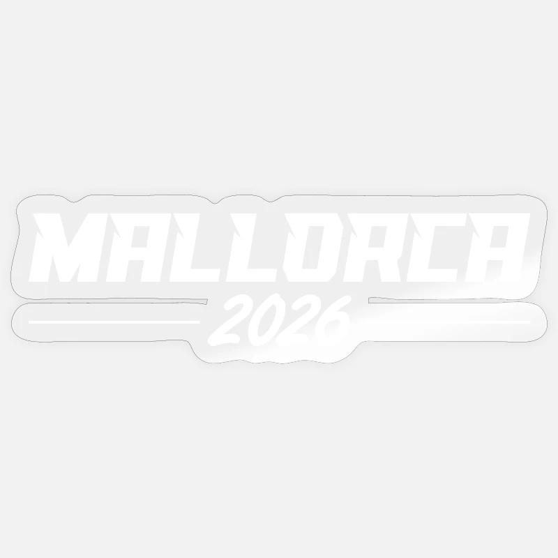 Mallorca 2026 - Sticker størrelse S (10 x 10 cm) - gennemsigtig blank