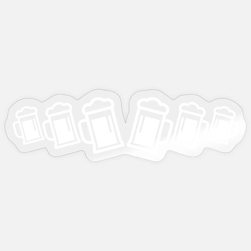 Bier Bierkrug - Sticker Größe S (10 x 10 cm) - Transparent glänzend