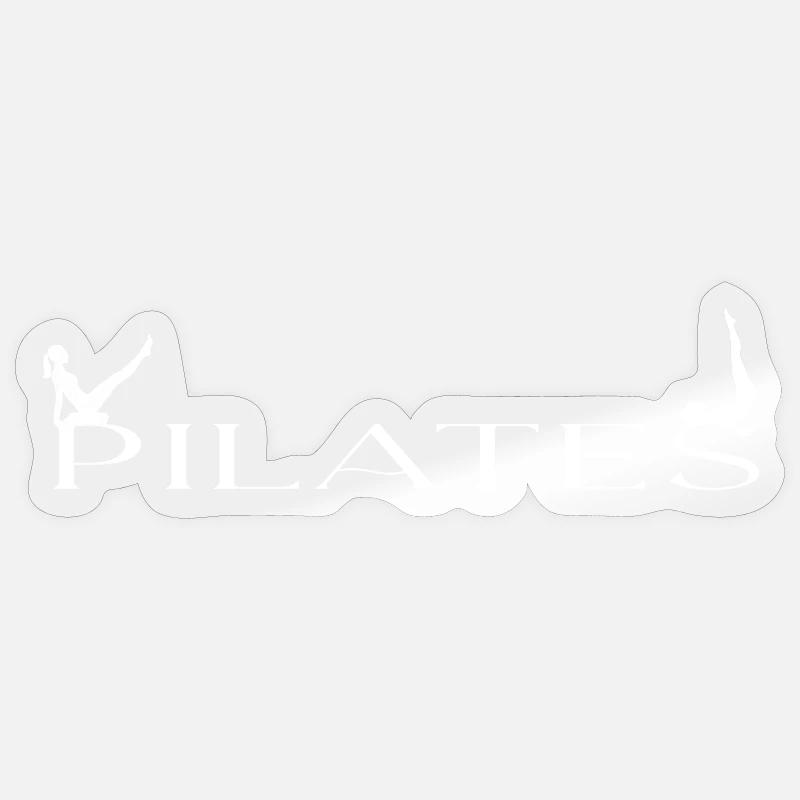 le pilates - Sticker taille S (10 x 10 cm) - brillant transparent