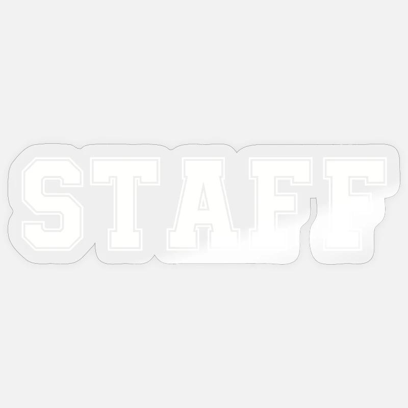 staff - Sticker Größe S (10 x 10 cm) - Transparent glänzend