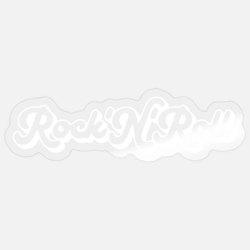 Rock 'N' Roll Manuskript Sticker størrelse S (10 x 10 cm)
