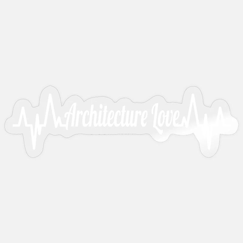 Architecture Palpitations - Sticker taille S (10 x 10 cm) - brillant transparent