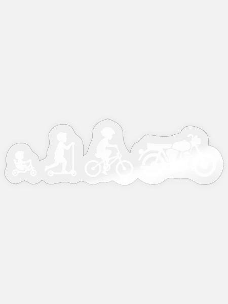 Moped Evolution DDR S51 Ostdeutschland Ostalgie  - Sticker Größe S (10 x 10 cm) - Transparent glänzend