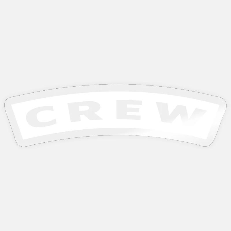 Crew curved Patch - Sticker Größe S (10 x 10 cm) - Transparent glänzend