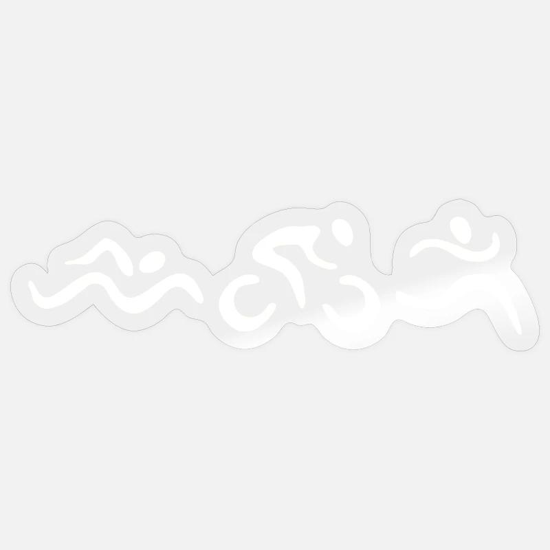 triathlon - Sticker taille S (10 x 10 cm) - brillant transparent
