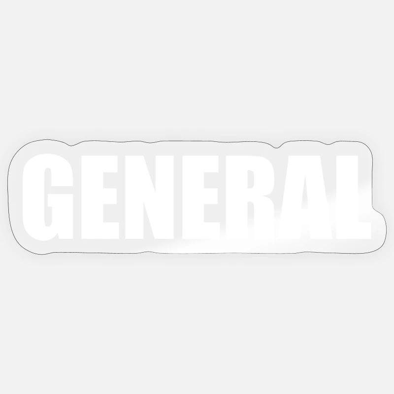 LOGO GENERAL - Sticker taille S (10 x 10 cm) - brillant transparent